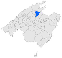 Localització de sa Pobla respecte de Mallorca
